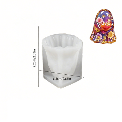4PCS Cute Ghost Resin Mold Set