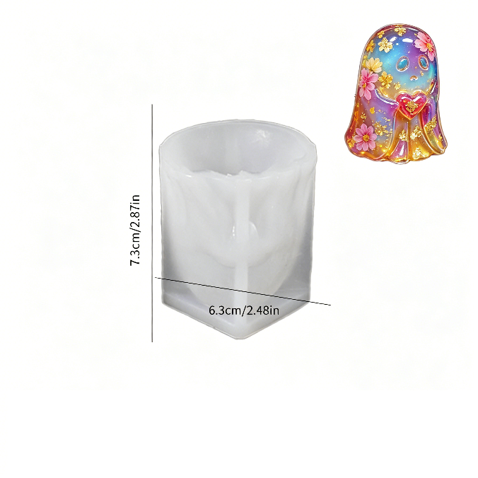 4PCS Cute Ghost Resin Mold Set