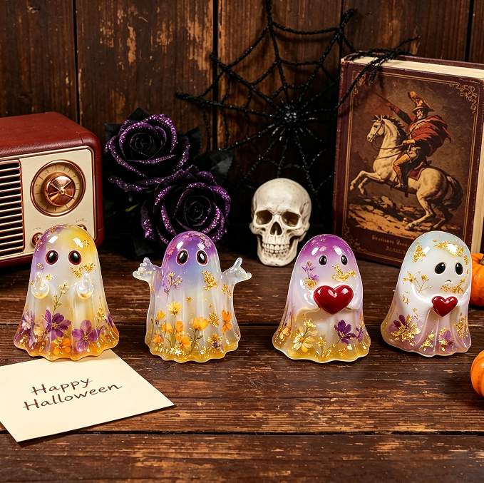 4PCS Cute Ghost Resin Mold Set