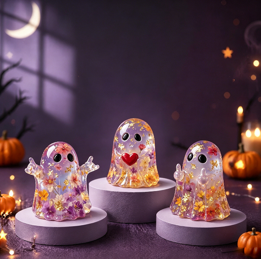 4PCS Cute Ghost Resin Mold Set