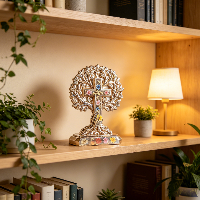 Tree of Life Cross Faith Ornament Resin Mold