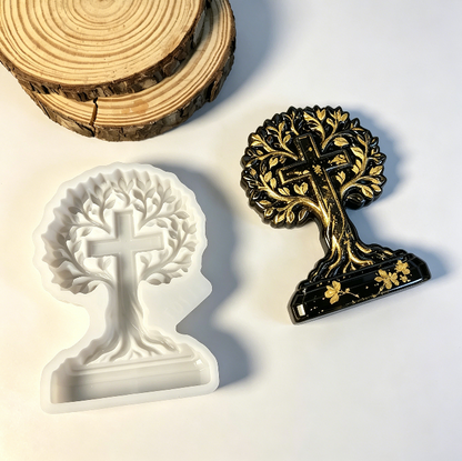 Tree of Life Cross Faith Ornament Resin Mold