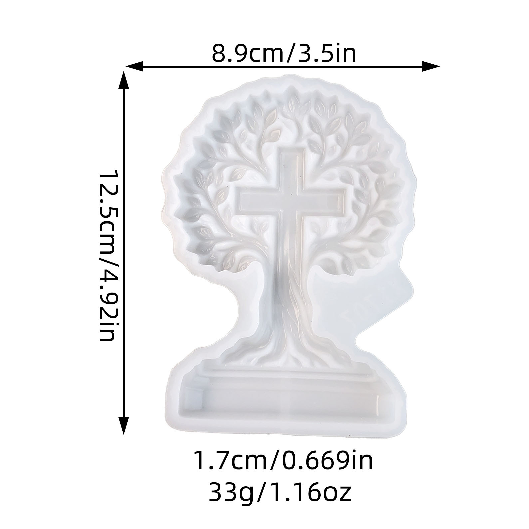 Tree of Life Cross Faith Ornament Resin Mold
