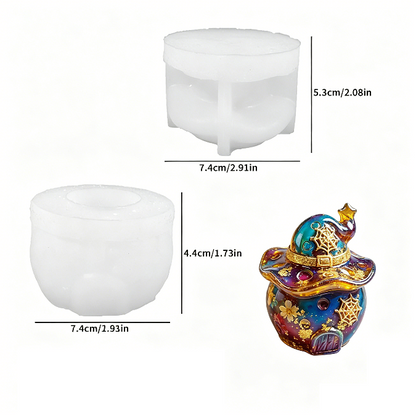 Witch Hat Round Storage Jar Resin Mold
