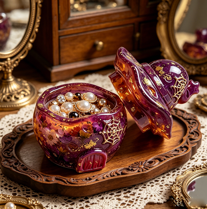 Witch Hat Round Storage Jar Resin Mold