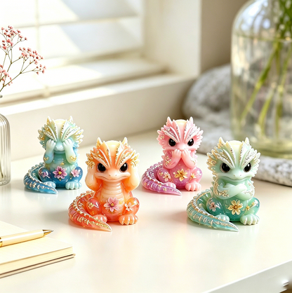 Cute Chubby Dragon Figurine Resin Mold Set