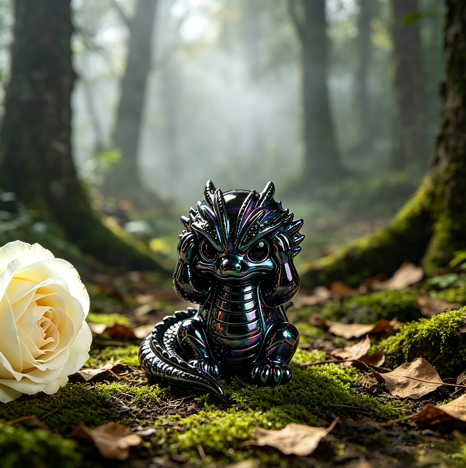 Cute Chubby Dragon Figurine Resin Mold Set