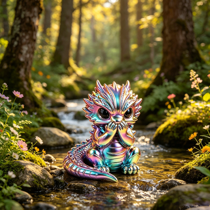 Cute Chubby Dragon Figurine Resin Mold Set