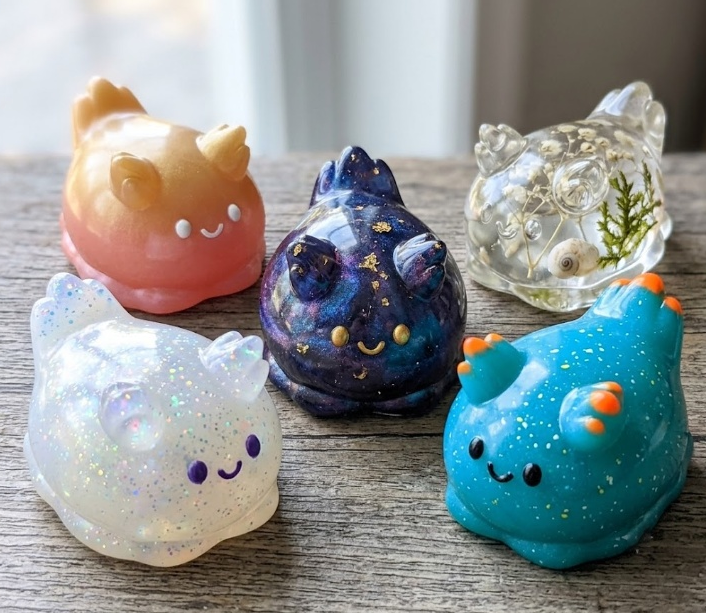 Handmade Large Cute Sea Slug Figurine Resin Mold