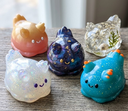 Handmade Large Cute Sea Slug Figurine Resin Mold