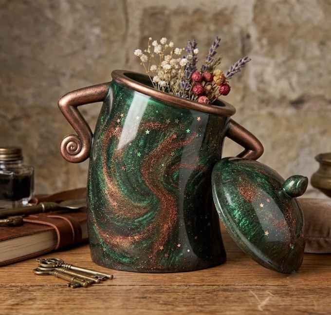Handmade Attitude Storage Jar Resin Mold