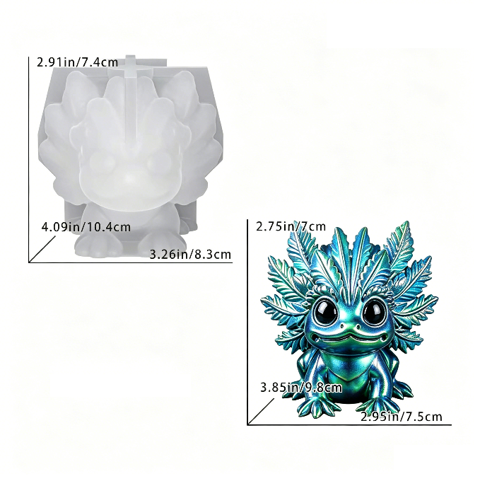 Cute Axolotl Figurine Resin Mold