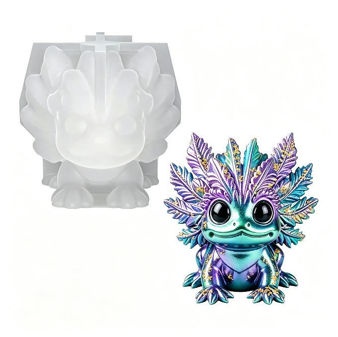 Cute Axolotl Figurine Resin Mold
