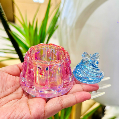 Handmade Cute Bow Ice Cream Pudding Jar Resin Mold
