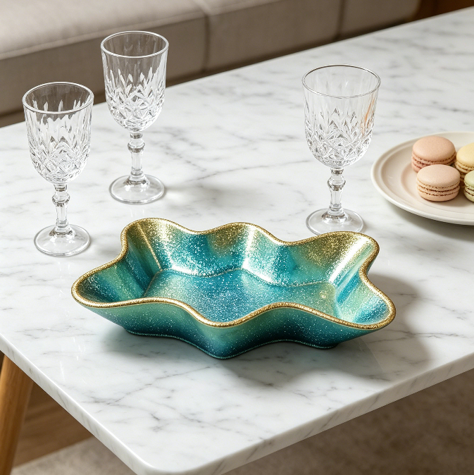 Large Wavy Tray Resin Mold