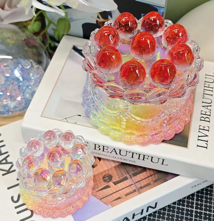 Handmade Strawberry Cake Storage Box Resin Mold