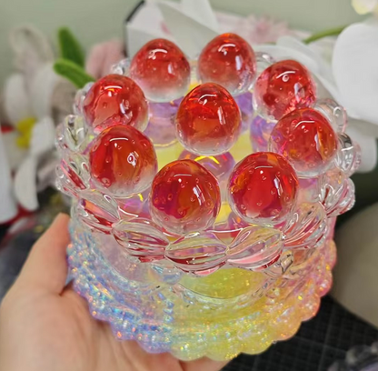 Handmade Strawberry Cake Storage Box Resin Mold