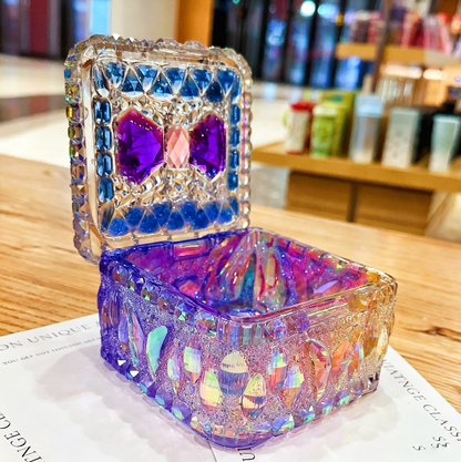 Handmade Diamond Large Square Flip-Top Storage Box Resin Mold