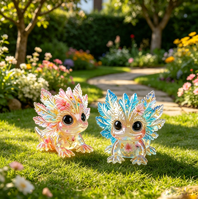 Cute Axolotl Figurine Resin Mold
