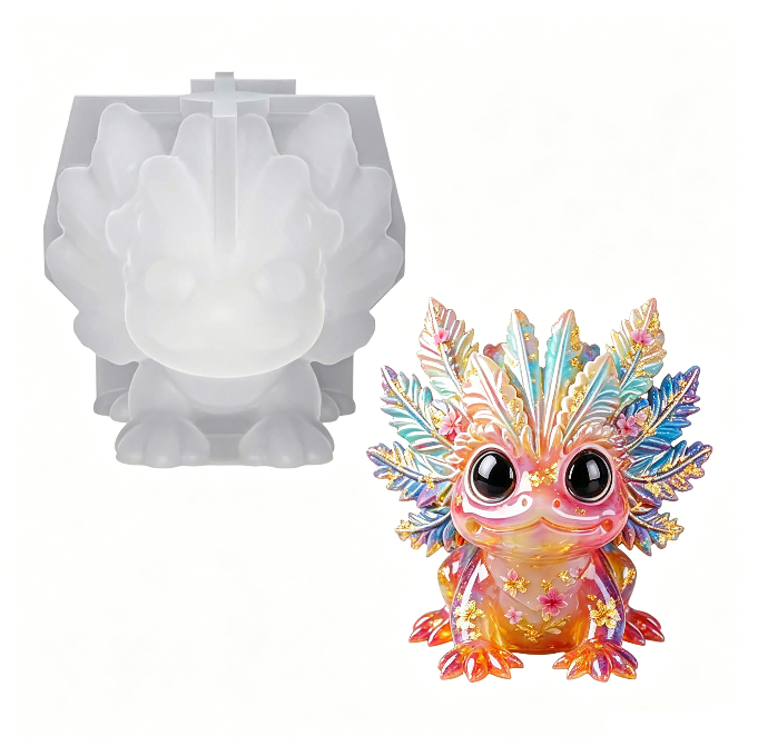 Cute Axolotl Figurine Resin Mold
