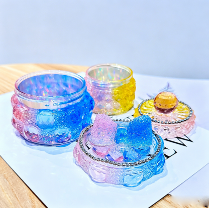 Handmade Diamond  Pudding Jar Resin Mold