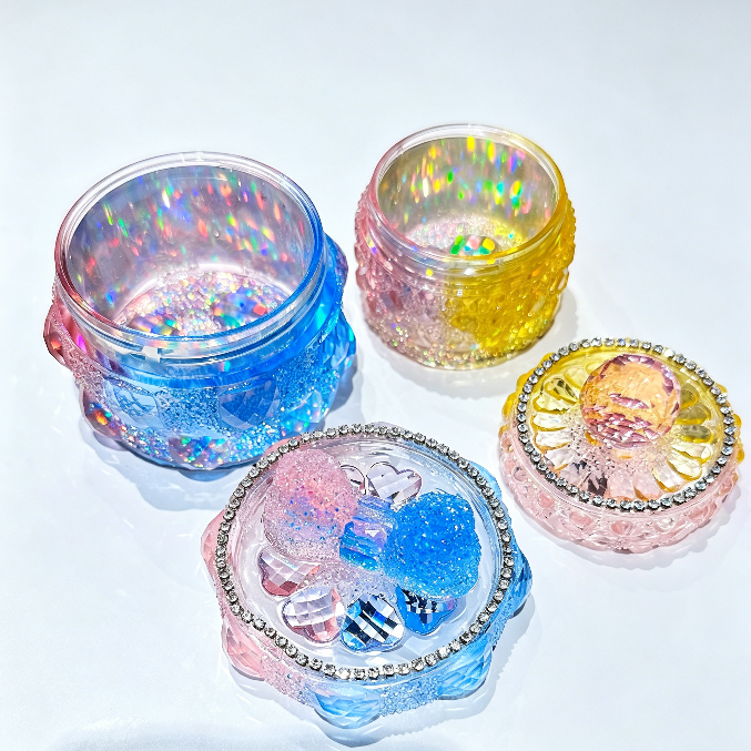 Handmade Diamond  Pudding Jar Resin Mold