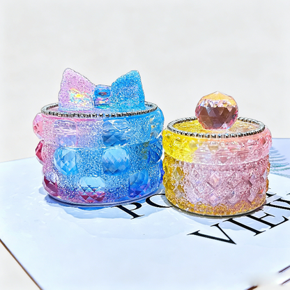 Handmade Diamond  Pudding Jar Resin Mold