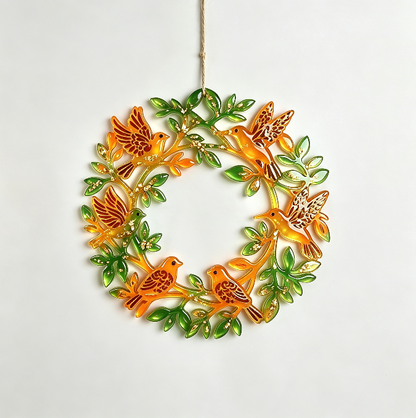 Bird Wreath Suncatcher Wall Hanging Resin Mold