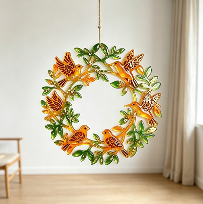 Bird Wreath Suncatcher Wall Hanging Resin Mold