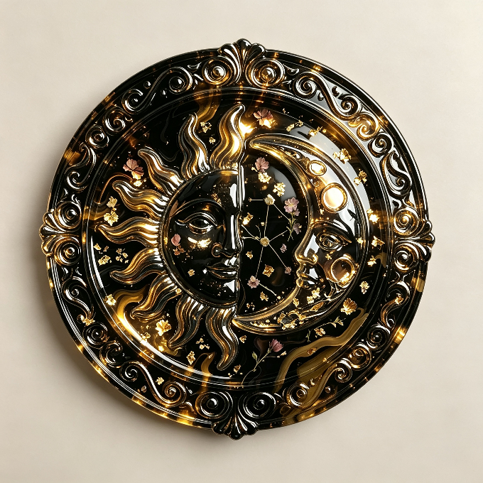 Sun & Moon Dish Storage Resin Mold