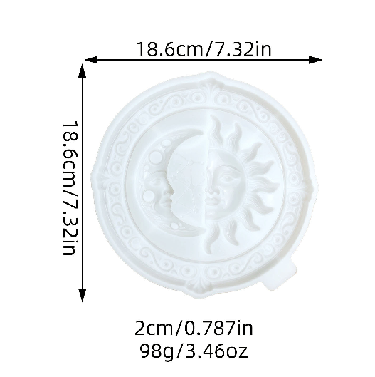 Sun & Moon Dish Storage Resin Mold