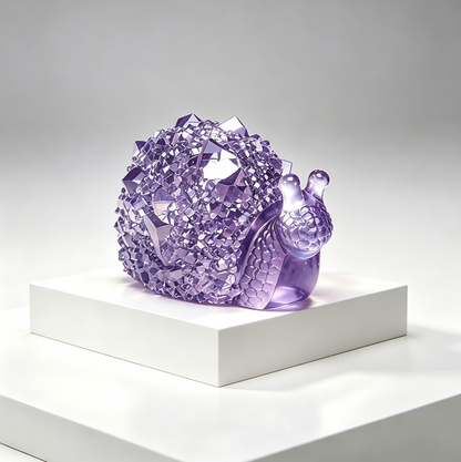 Crystal Cluster Snail Figurine Resin Mold