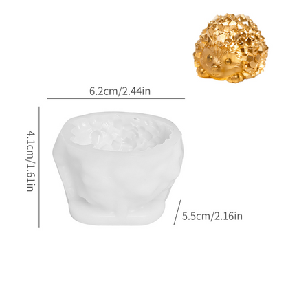 Crystal Cluster Hedgehog Figurine Resin Mold