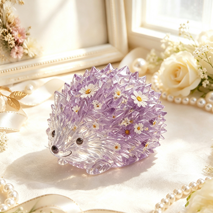 Crystal Cluster Hedgehog Figurine Resin Mold