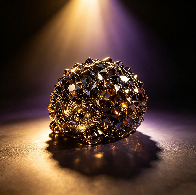 Crystal Cluster Hedgehog Figurine Resin Mold