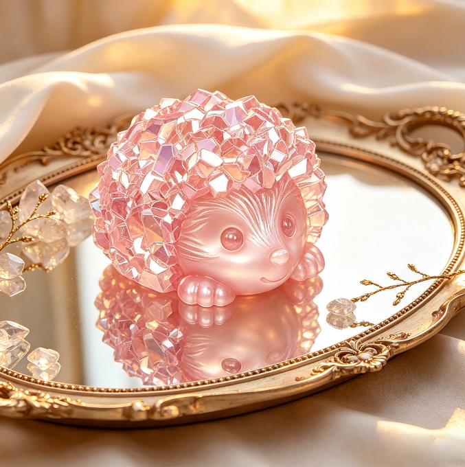 Crystal Cluster Hedgehog Figurine Resin Mold