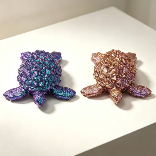 Crystal Cluster Diamond Turtle Figurine Resin Mold