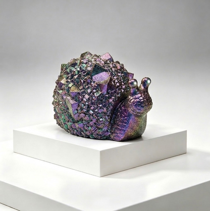 Crystal Cluster Snail Figurine Resin Mold