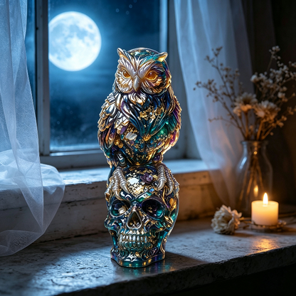 Owl Skull Figurine Resin Mold