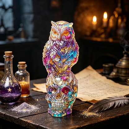Owl Skull Figurine Resin Mold