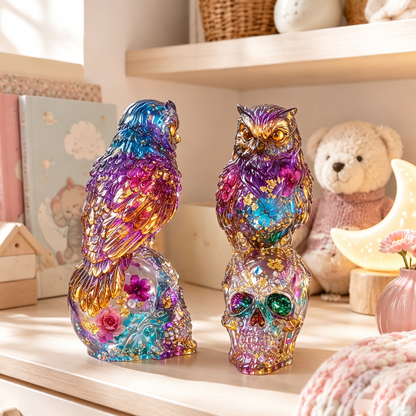Owl Skull Figurine Resin Mold