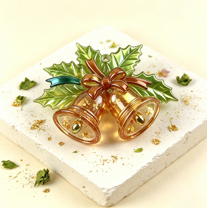 Molde de resina para colgar campanas navideñas 