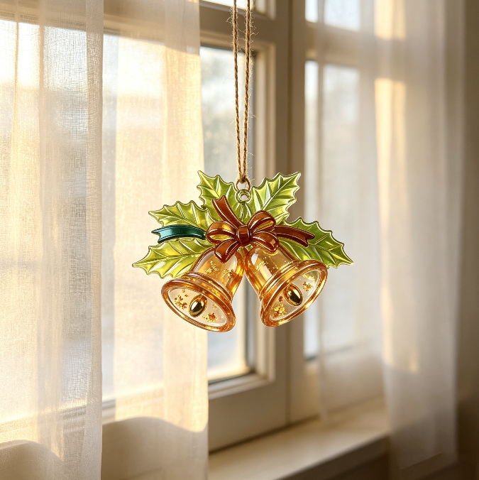 Molde de resina para colgar campanas navideñas 