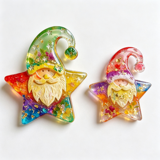 Star Santa Claus Ornament Resin Mold