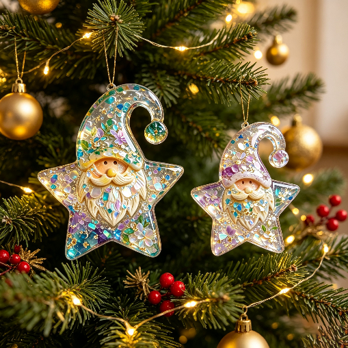 Star Santa Claus Ornament Resin Mold