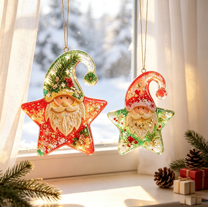 Star Santa Claus Ornament Resin Mold