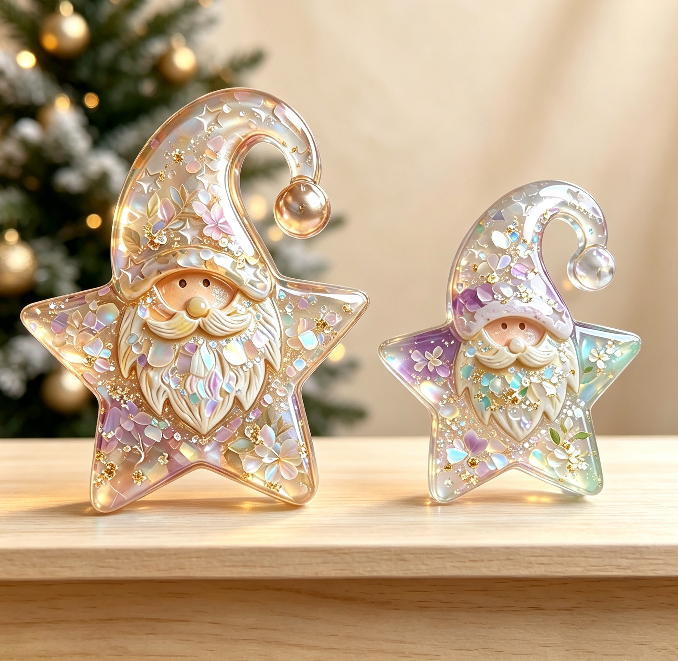 Star Santa Claus Ornament Resin Mold