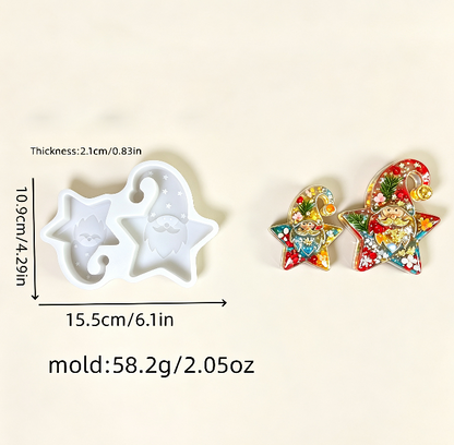 Star Santa Claus Ornament Resin Mold