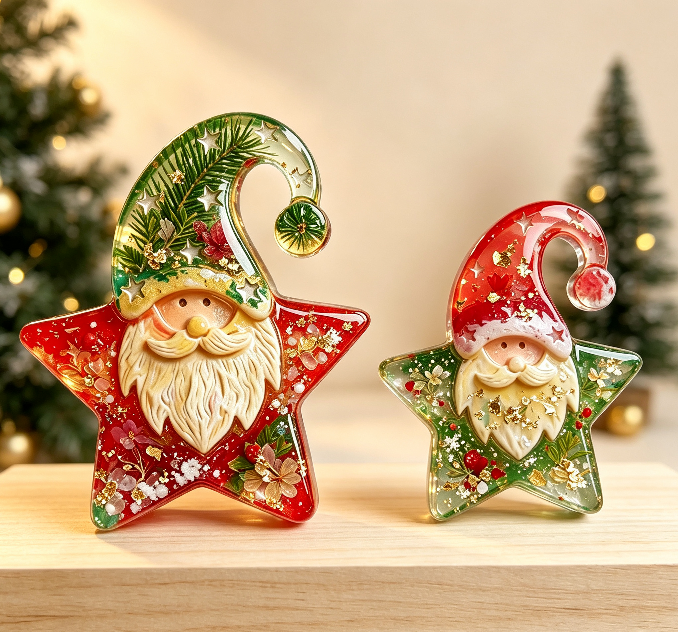 Star Santa Claus Ornament Resin Mold