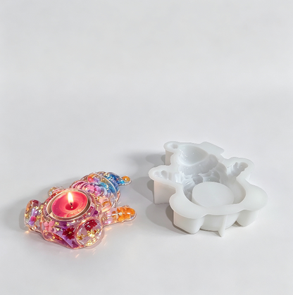 Santa Claus Candle Holder Figurine Resin Mold